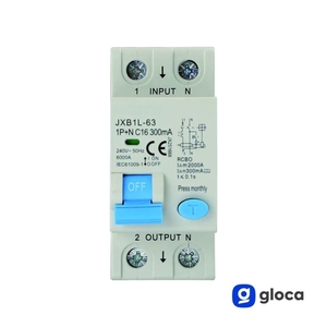 Gloca Jxb1l Rcbo 1P+N 16A 300Ma 220V C16 Protección Residencial y Comercial - Product Image 3