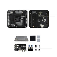 Casing Raspberry Pi 4B M.2 Solid State Drive dengan Kipas Pengontrol Suhu, Konstruksi Aluminium Alloy untuk Pembuangan Panas