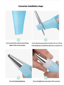 หัวบีบดอกไม้เอนกประสงค์สำหรับตกแต่งขนมแบบมืออาชีพ พร้อมชุดหัวบีบสแตนเลสและหัวบีบเค้ก - Product Image 4