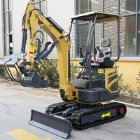 Produit phare CE EPA Mini-excavatrice compacte tout-terrain de 1,8 tonne sur chenilles en caoutchouc pour usage domestique, vergers et aménagement paysager