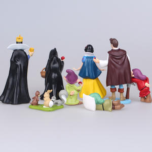 Nouveauté : Ensemble de figurines de conte de fées Blanche-Neige version Q, 8 pièces, nains, sorcière, prince, <span class=keywords><strong>reine</strong></span>, mini décorations pour gâteaux - Product Image 3