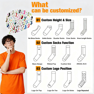 <span class=keywords><strong>Chaussettes</strong></span> en coton jacquard 200N avec motif <span class=keywords><strong>de</strong></span> dessin animé amusant et logo personnalisé, fonction antibactérienne, fabricant <span class=keywords><strong>de</strong></span> <span class=keywords><strong>chaussettes</strong></span> OEM - Product Image 2