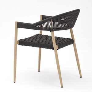 Silla de Jardín Apilable, Moderna, de <span class=keywords><strong>Aluminio</strong></span>, Resistente a los Rayos UV y al Agua, Ecológica, con Reposabrazos, para <span class=keywords><strong>Cocina</strong></span>, Villa, Patio, Balcón - Product Image 6