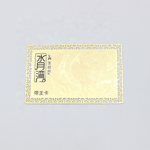 Tùy chỉnh thăng hoa khoảng trống bàn chải hoàn thành thép không gỉ & đồng vàng màu thẻ tên kinh doanh - Product Image 3