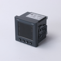 Compteur d'énergie triphasé AMC96L-E4/KC pour surveillance des paramètres électriques, mesure des harmoniques et de l'énergie quadri-quadrant, montable sur panneau