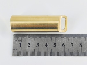 Botella de Medicamentos Táctica y Duradera para Exteriores, Llavero de Latón, Mini Contenedor de Pastillas Impermeable para Primeros Auxilios - Product Image 2