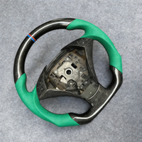 Volant de sport en cuir perforé personnalisé RPPF avec fibre de carbone, 3 branches, diamètre 390 mm pour E60/E63 525i/530i