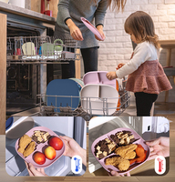 Oem Odm Fournitures d'alimentation pour bébés Assiette en silicone Tasse Bavoir Cuillère Sucette aux fruits Ensemble d'alimentation en silicone pour bébé avec boîte-cadeau pour enfants