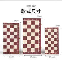 Échiquier pliable portable pour débutants, enfants, pièces d'échecs noires et blanches, échiquier magnétique pliable en bois massif, ensemble Winsir