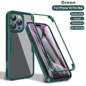 Funda de teléfono de PC electrochapada con armadura completa 360 para <span class=keywords><strong>iPhone</strong></span> <span class=keywords><strong>11</strong></span> 12 13 <span class=keywords><strong>Mini</strong></span> 14 15 Pro Max 6 7 8 Plus, funda transparente antideslizante a prueba de golpes - Product Image 6