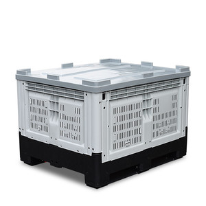 Heavy Duty Stackable Storage Plastic Pallet Boxes With Wheel Plastic Pallet Box