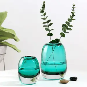Vase à fleurs en verre Transparent, pour décoration de maison, style minimaliste, scandinave, vente en gros,