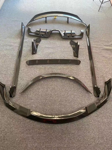 Nuevo Kit de Carrocería de Fibra de Carbono, Difusor Delantero Negro Brillante, Alerón, Capó con Marco de Madera - Product Image 6