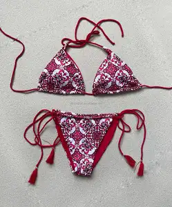 2024 costume da bagno Bikini con scollo all'americana