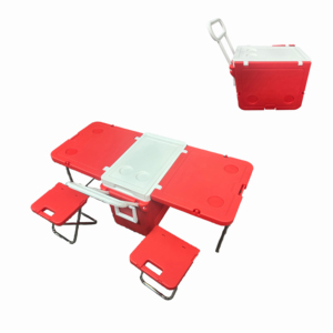 Plastic Cooler Box Table 32L Coolerbox Fish Coolers Portable Outdoor Locking Cooler Box With Table And Chair