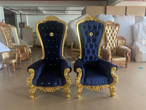 Reposabrazos <span class=keywords><strong>de</strong></span> lujo más barato, silla <span class=keywords><strong>de</strong></span> trono real <span class=keywords><strong>de</strong></span> rey <span class=keywords><strong>de</strong></span> <span class=keywords><strong>oro</strong></span> <span class=keywords><strong>de</strong></span> lujo, boda, novio, eventos, banquete, <span class=keywords><strong>Hotel</strong></span> - Product Image 4