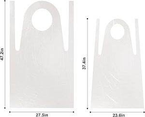 Delantales Desechables Reciclables Huamaohengchun 50 PBAT para Adultos, Impermeables, para Niños, para Pintar, Comer, Teñir el Cabello, Hornear y Cocinar - Product Image 4