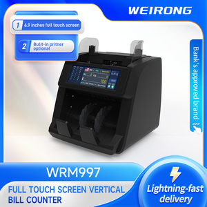Machine de comptage d'argent WEIRONG WRM997 de qualité bancaire, écran tactile couleur HD de 6,9 pouces, vitesse de 1200 pièces/min, prenant en charge la <span class=keywords><strong>roupie</strong></span> <span class=keywords><strong>indienne</strong></span> - Product Image 6