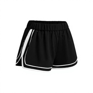Shorts de punto personalizados 100% algodón para mujer, transpirables, con estampado floral, cintura elástica, color caramelo, para yoga, deportes y entrenamiento de verano. - Product Image 6