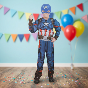 Servicio de Fabricación al por Mayor de Insight International, Disfraz Personalizado de Capitán América para Niños, Poliéster y Algodón - Product Image 3