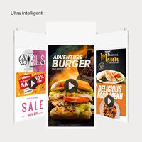 Multifonction FHD Ultra-mince avec système intelligent Android 700nits Double haute luminosité Fenêtre faisant face à la signalisation numérique intérieure