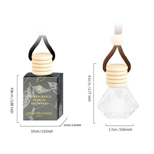 Diffuseur de parfum de luxe en verre pour voiture, flacon désodorisant, flacon de parfum de voiture de marque célèbre, désodorisant de voiture personnalisé, parfum suspendu pour voiture - Product Image 6