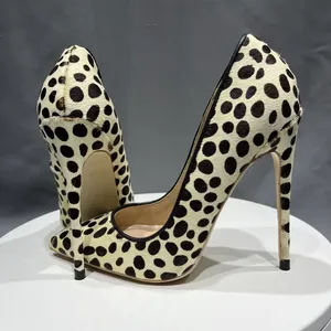 Escarpins à talons aiguilles imprimé léopard pour femme, élégants, à enfiler, antidérapants, pour l'été et les soirées - Product Image 4