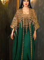 Robe de Soirée Caftan Marocain, Kaftan Diamant Pailleté, Abaya Africaine, Robe de Mode Musulmane Boubou Djellaba