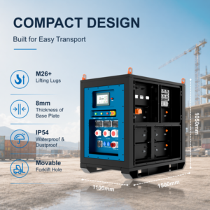 Sistema de Almacenamiento de Energía Móvil de 60 kWh y 30 kW, BESS Portátil con Salida ACDC, Energía Fuera de la Red para Construcción, Respaldo de Emergencia CTESS603 - Product Image 2