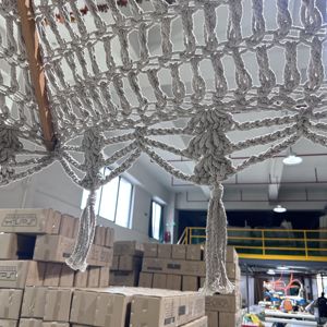 VENTA CALIENTE Crochet Patio Marco de aluminio Jardín Piscina Paraguas Hecho a mano Algodón Borlas Sombrilla Cuerdas Playa abierta Macrame Paraguas - Product Image 4