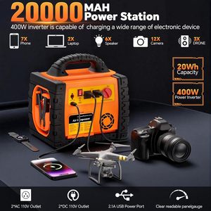 Démarreur de batterie 6-en-1 2000A, 20000mAh 12V pour voiture et bloc d'alimentation d'urgence - Product Image 4