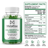 Gummies de Chlorophylle pour Adultes, 120 Unités, Chlorophylline de Sodium et de Cuivre, Complément Alimentaire pour la Digestion et l'Immunité, Certifié Halal/Kosher
