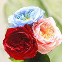 Großhandel Realistische Künstliche Blumen Madame Butterfly Rose für Weihnachten Valentinstag Hochzeit Party Hotel Zuhause