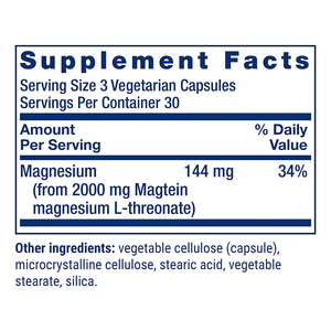 Life Extension Neuro-<span class=keywords><strong>Mag</strong></span> <span class=keywords><strong>Magnésium</strong></span> L-Thréonate, Santé de la mémoire, Pensée rapide, Soutien à la santé cognitive, Végétarien, Sans OGM - Product Image 6