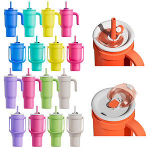 Bouteille isotherme à double paroi à large ouverture 2024 avec poignée, bouteille d'eau portable isolée pour les voyages - Product Image 1