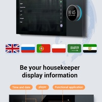 Panneau de commande multifonctionnel Amplificateur mural 8 canaux Lecture en deux zones Écran tactile 7 pouces Intelligent Fond d'écran Aluminium 10A