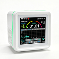 Nuevo Lanzamiento RN01 Monitor de Calidad del Aire Inteligente WiFi 5G de Escritorio, Detector de Radón por Ionización Pulsada, Medidor de Temperatura y Humedad