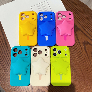 เคสซิลิโคนเหลวสัมผัสนุ่มป้องกันฝุ่นสำหรับ iPhone 16 17 Pro Max รองรับการชาร์จไร้สาย พร้อมขาตั้งแม่เหล็กแบบพับได้ - Product Image 1