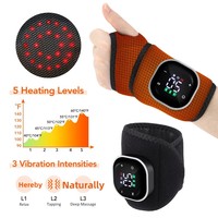 Ceinture de massage sans fil télécommandée, 24 perles LED à lumière rouge, 5 réglages de chaleur, 3 modes de vibration, sangle de soutien pour le poignet, 2000 mAh