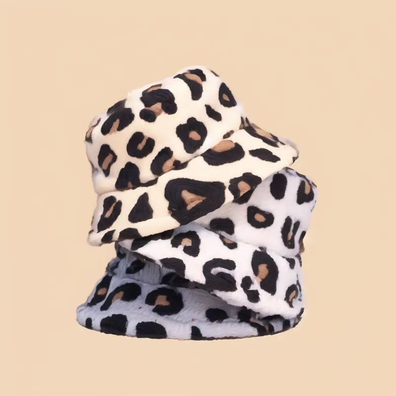 Fashion Multiple Styles Fisherman Hat Wholesale Fluffy Plush Winter Hats Women Faux Fur Warm Winter Bucket Hat