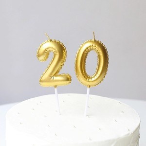 Gold Number Shape Birthday <b>Candles</b> For Cake Decoration 0-9 Single <b>Wick</b> Birthday Party Supplies - Product Image 4