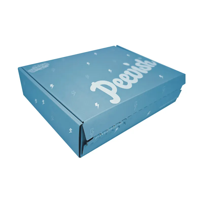 Caja de correo de cartón corrugado Kraft biodegradable de cartón plegable con logotipo para caja de embalaje de regalo de lujo ecológica
