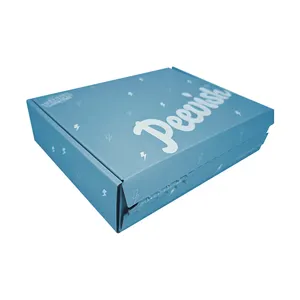 Pieghevole cartone biodegradabile Kraft cartone ondulato Mailer scatola con Logo per Eco Friendly regalo di lusso scatola di imballaggio