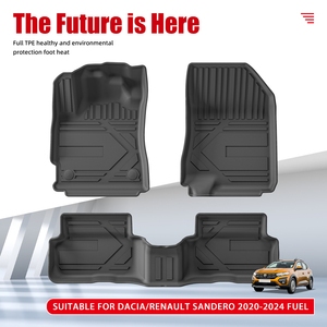 Tappetino bagagliaio posteriore impermeabile antiscivolo personalizzato TPE 3D per <span class=keywords><strong>Dacia</strong></span>/Renault <span class=keywords><strong>Sandero</strong></span> 2020-2024 - Product Image 2