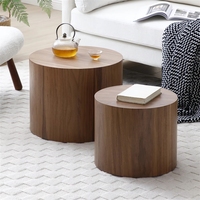 Tables basses en MDF avec placage. Salon, bureau, chambre à coucher, naturel, 4 couleurs