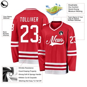 Sweat à capuche de hockey personnalisé BETHERIVAL, broderie, uniforme de hockey sur glace, maillot de hockey - Product Image 2