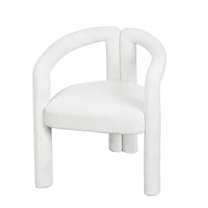 Manufactory Direct KirKasa Fabric Upholstered Dining Chair Modern Design Dinner Chairs For Kitchen White