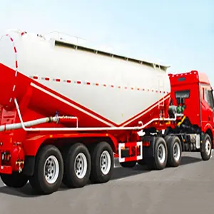 Berkley Hoge Kwaliteit Poeder Materiaal Drager Droge Vliegas Cement Bulker Aanhangwagen Bulk Cement Tanker Semi Truck Aanhangwagen