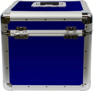 Caja de Almacenamiento para Discos de Vinilo Azul, Duradera, de Aluminio, para 70 Discos LP de 12 Pulgadas, Estuche de Transporte para <span class=keywords><strong>DJ</strong></span> - Product Image 5