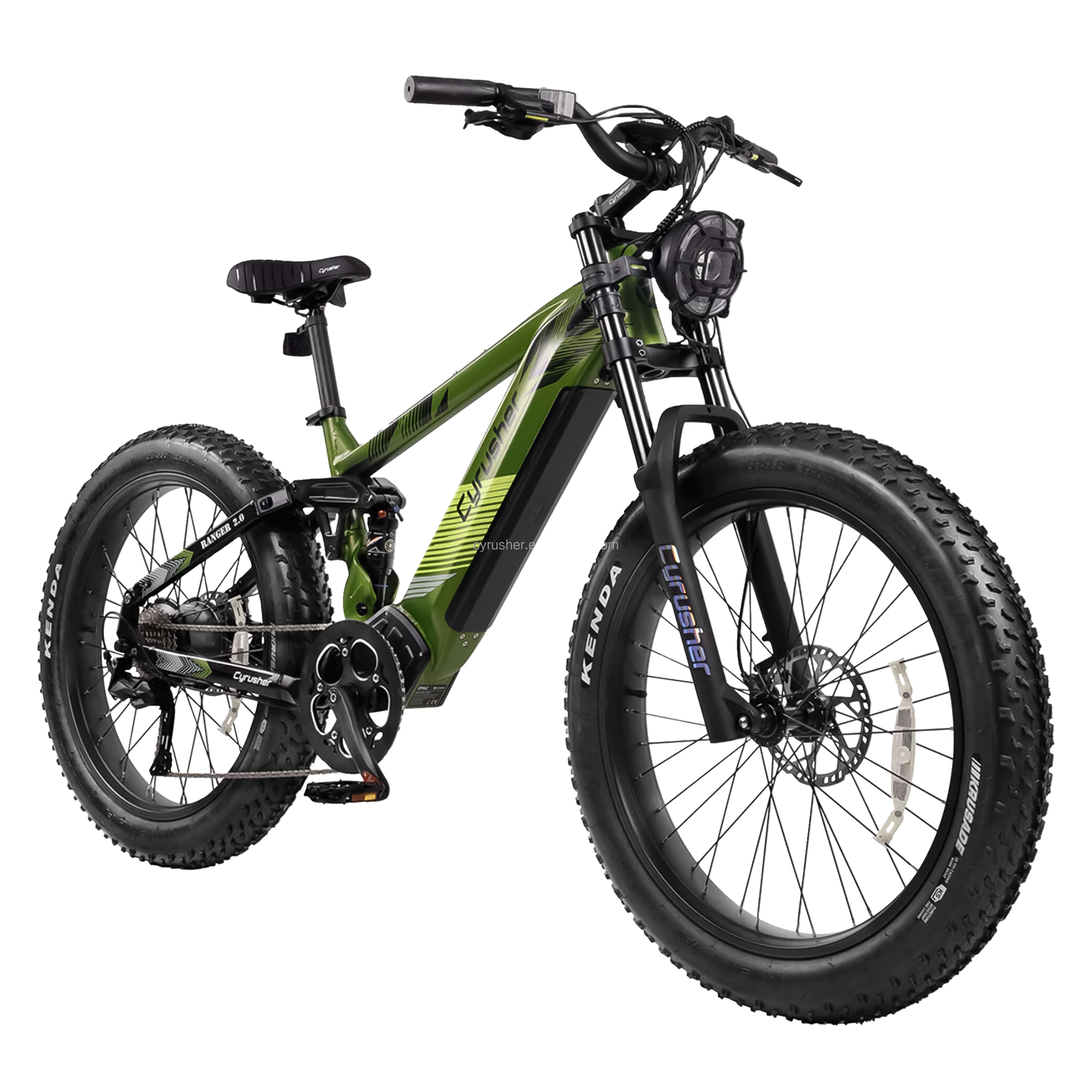 Cyrusher Ranger 750W Vélo électrique à pneus gras électrique 52V  Batterie au lithium Système de frein à disque Alliage d'aluminium  Tout-terrain